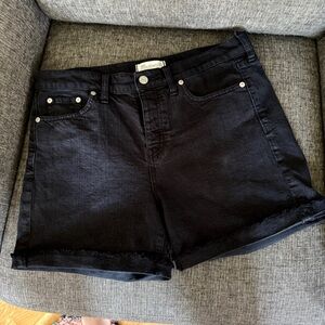 Madewell Black Denim Shorts